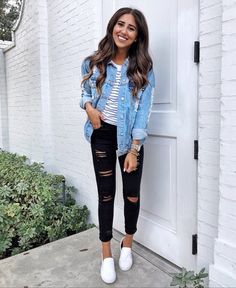 Black ripped jeans