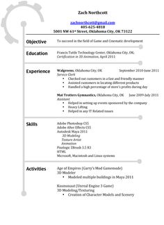objectives sample for resume