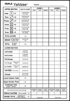 this farkle score sheet has room to record your scores while playing kismet game sheets