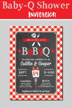 bbq couples baby shower invite bun in the oven invitation baby q
