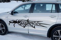 sticker decal car bike bumper halloween spooky kid horror macbook spider web
