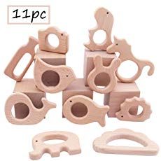 Teething Handmade Nature Baby Nursing Holder Animal Shape