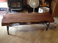 Half Log Of Black Walnut I Made A Rustic Mantle Woodworking 2 Inch Thick 20 Wide 60 Long Natural Edge Slab Of Black Walnut Inlay