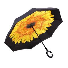 Ghost Rider Car Reverse Umbrella With C-Shaped Handle UV Protection Inverted Folding Umbrellas Windproof And Rainproof Double Folding Inverted Umbrella