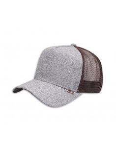 DECKY Jute Crown Flat Bill Baseball 6 Panel Trucker Caps Hats Unisex