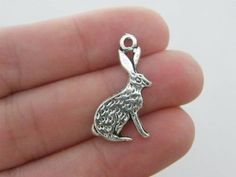 10 Boat charms antique silver tone TT41