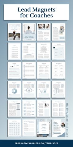 Lead Magnet Template Workbook template Coach Workbook E book template Coach Lead Magnet Coaching tools Coaching guide