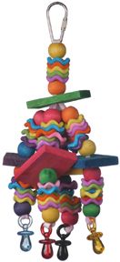 Large Super Bird Creations 14 by 3-Inch Spin Tower Bird Toy