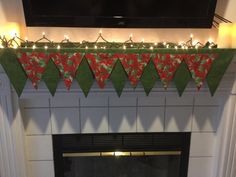 Christmas Mantel Scarves | Christmas mantels Mantels and Scarves