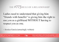 Rules for a friends with benefits relationship