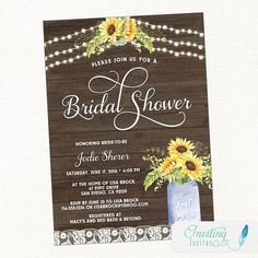 58 Best Bridal Shower Invitation Images In 2018 Sunflower Bridal Shower Invitation Rustic Country