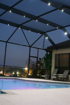13 Nebula Pool Cage Lighting Ideas Pool Cage Screen Enclosures Screen Enclosure Lighting