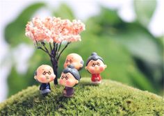 Old Married Couple Miniature Micro Landscape Bonsai Fairy Garden Ornaments M