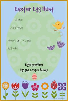 easter egg hunt flyer template word