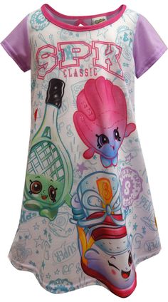 Shopkins Girls SPK Let's Party Pink Umbrella with Clamshell Handle for girls Shopkins Girls SPK Let's Party Pink Umbrella with Clamshell Handle for girls