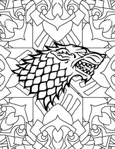 Adult Coloring Pages House Of Starks