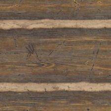 41382 Brown Embossed Raised Texture Logs Wallpaper Double Roll 96501