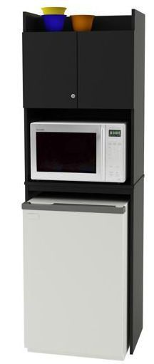 In Room Microwave Refrigerator Cabinet Combo Organization Small Refrigerator Cabinet Microwave Storage Shelf Dorm Room Furniture Kitchen