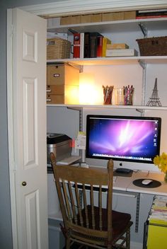 Closet Desk Ideas 25 clever closet offices | closet office, white closet and office Closet Desk Ideas 25 clever closet offices | closet office, white closet and office
