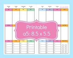8 Best Pwords Images Pword Printable Day Planners New To Commandcenter On Etsy A5 Weekly Planner Inserts Pages 8 5 X Half