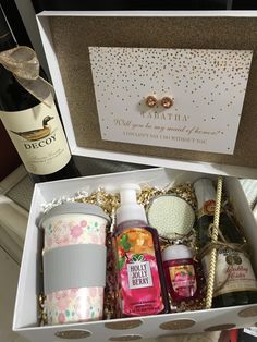 Maid Of Honor Gift Set Smitten On Paper Creative Wedding Ideas Maid Of Honor Proposal Ideas