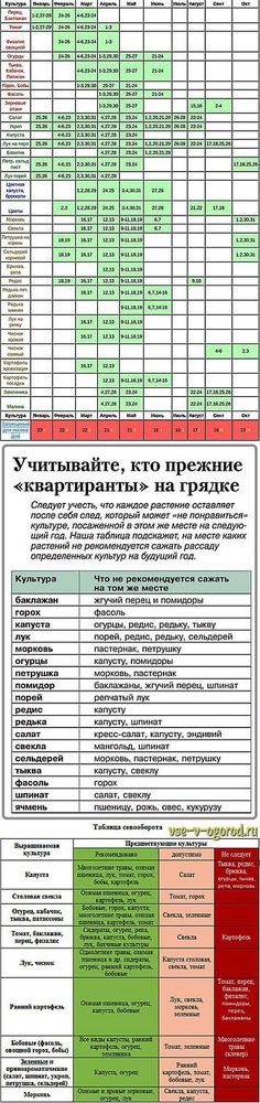 ТРИ ПОЛЕЗНЫХ ТАБЛИЦЫ ДЛЯ ОГОРОДНИКОВ. | Сад и огород | Постила