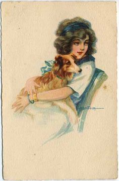 TWO ROUGH COLLIE DOGS LOVELY OLD STYLE DOG ART PRINT READY MATTED