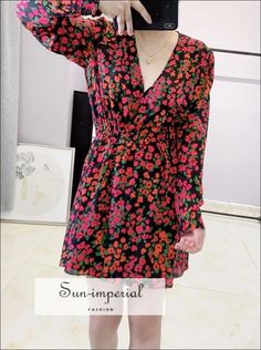 Womens Short Sleeve Bow Knot Bandage Top Sunflower Print Mini Dress Suits T-Shirt Front Tie Print Smock Swing Dress Suits