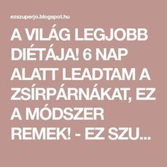 Napi 6 kis étkezés zsírvesztés