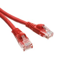 ACL 5 Feet RJ45 Snagless//Molded Boot Red Cat5e Crossover Ethernet Lan Cable 4 Pack