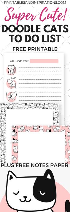/ Retro Vintage Ginger Cat Magnetica memo note Pad/