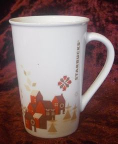 7 Best Discontinued Starbucks Mugs Images On Pinterest Starbucks Mug Tall Winter Village Microwave And Dishwasher Safe Coffee Tea