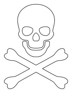skull and crossbones pattern use the printable outline for crafts