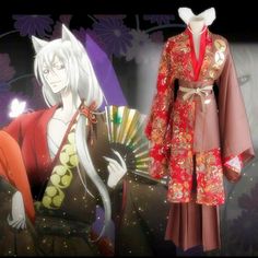 Anime Hajimemashita Love Tomoe Kimono Cosplay Costume Long Wig Send The Ear