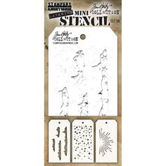 Stampers Anonymous Tim Holtz Layered Stencil 4.125/"X8.5/"-Woodgrain 3Pk