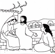 Jesus with Mary and Martha Color Page | Sunday School | Pinterest ... Jesus with Mary and Martha Color Page | Sunday School | Pinterest ...