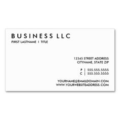 plain business card