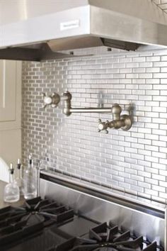 169 Best Tile Paint Images On Pinterest Home Ideas Bricolage And Sleek Silver Mini Subway Tile Backsplash Heaven
