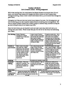 Rough Draft Essay Tuesdays Morrie Lesson Plan Letter To Mitch Assignment Tuesdays Morrie Life Lesson Differentiated Writing Tuesdays Morrie Essay Questions Writing A Conclusion For An Essay also Essay Of Leadership Tuesdays With Morrie Essays Tuesdays Morrie Lesson Plan Letter To Example Of A Good Argumentative Essay