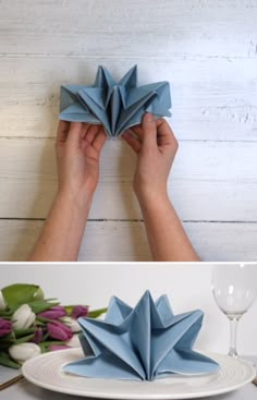 Origami, Homemade Gifts, Dekoration, Diy Crafts Hacks, Table Setting Etiquette, Diy Crafts For Gifts