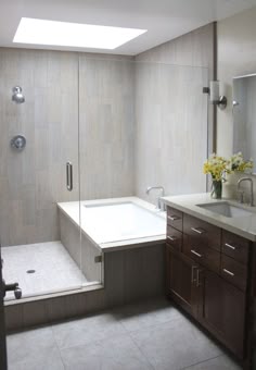 85 Best Wet E Tub In Shower Images 2017 Bathroom Home Combined Bath Shower Converted Into Separate Ones Gled In Together Used Wood Plank Looking Tile
