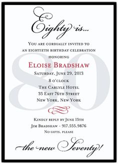 80th birthday party invitations templates free download