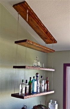 Diy Able Suspended Shelving Remodel Pinterest Shelves Liquor Shelves Modern Furnishings Unique Shelving Hardware And Cable Emblies Available At The Www Sangocablerailings Online