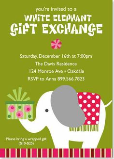 free printable holiday white elephant invitation templates holiday party invitations white elephant holiday party - White Elephant Christmas Party free printable holiday white elephant invitation templates holiday party invitations white elephant holiday party - White Elephant Christmas Party