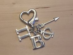 Pi Beta Phi Sorority Wine Colored Crystal Rhodium Plated Necklace Jewelry Lil Big Gift