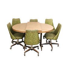 70s kitchen avocado green chromcraft vinyl chrome dining set 6 chairs table - Chromcraft Dining Room Furniture 70s kitchen avocado green chromcraft vinyl chrome dining set 6 chairs table - Chromcraft Dining Room Furniture