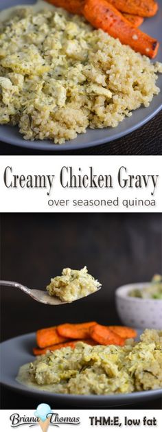 31 best briana s thm e meals images on pinterest thm recipes eat creamy chicken gravy over seasoned quinoa low fat thm e gluten free