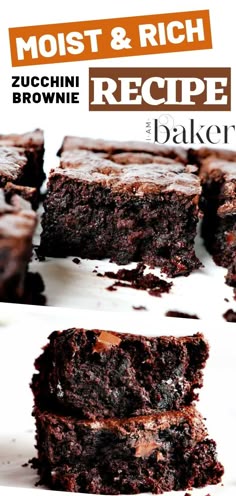 Unbelievably moist with rich taste are these Zucchini brownies! These healthy zucchini brownies for dessert are the perfect sweet treat for the summer. Make this easy zucchini brownie with chocolate chunks!