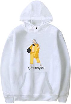 Billie Eilish Hoodies Sweatshirts//Sweatpants Men Two Piece Set Hooded Suit Ivory S