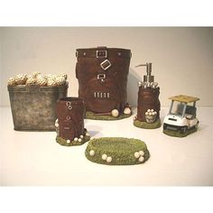 Very Cute For Golf Room Art Pinterest And Li Polyresin Bath Accessories Have All The Elements A Golfer Would Love